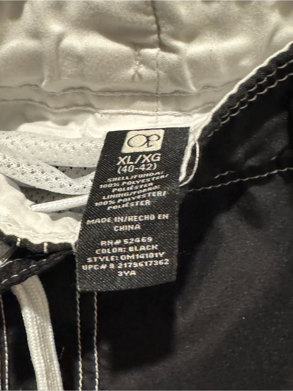 OP Black Swim Cargo Shorts with White Trim